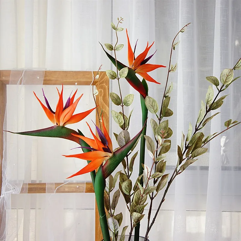 Bird Paradise Strelitzia - 80cm künstliche echte Berührung Blume Vogel